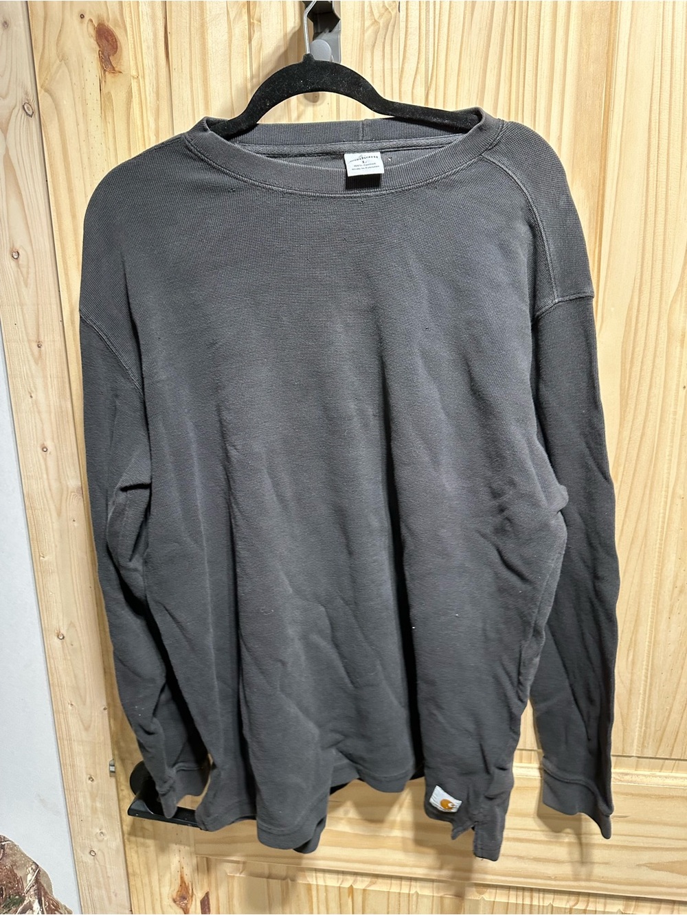 Carhartt Men's Crewneck Sweatshirt - Charcoal Gray Size L